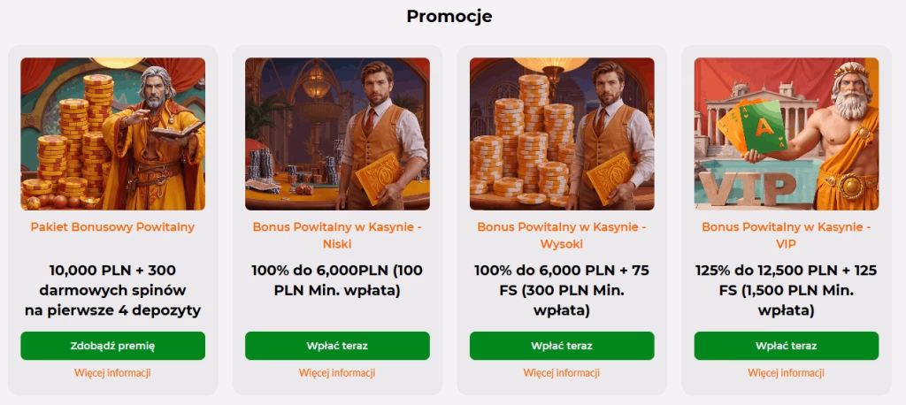 AllSpins Casino promocje bonus powitalny darmowe spiny