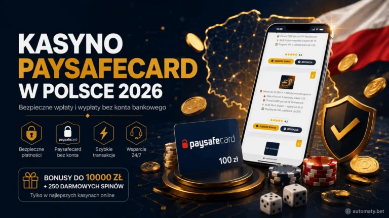 Kasyno Paysafecard w Polsce 2026 - karta Paysafecard 100 zł i ranking kasyn online z bezpiecznymi płatnościami
